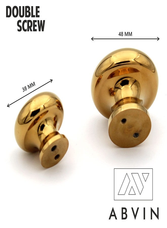 ABVIN Luxury Round Golden Unique Cabinet Pulls Knobs Handles - 1 Piece (Small) - Image 3